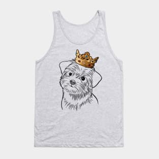 Morkie Dog King Queen Wearing Crown Tank Top